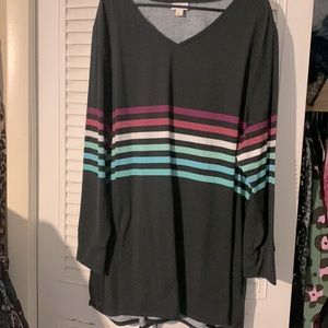 Lularoe Long Sleeve Hudson Tee Size 3xl